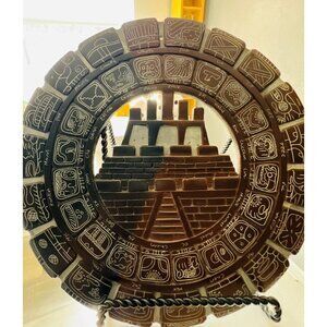 Handmade Mayan Calendar Wall Art | Signed Belize Ceramic by Edwin Camal